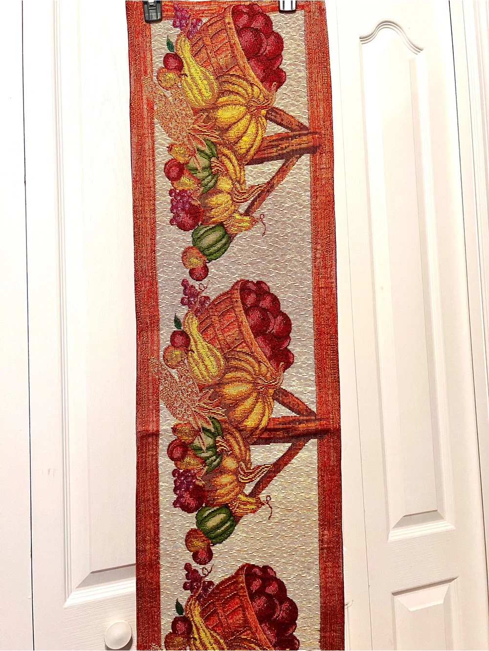 Harvest Cornucopia/Apples Tapestry Table Runner - 12 3/4